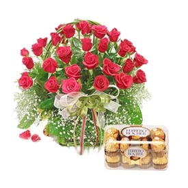 Rose bunch With Ferrero
