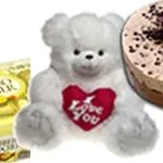 Bear- Chocolates and 2Lbs Cake