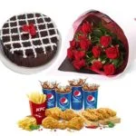 cake 24 red roses kfc deal