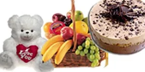 Cute Bear- 2Lbs Hotel Cake - Fruit Basket