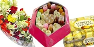 Flower Bunch - 4Kg Mithai and Choclates