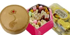 2Lbs Cake with 5Kg Mithai and Chocolates