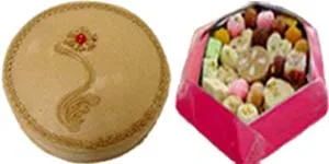 2Lbs Cake with 5Kg Mithai