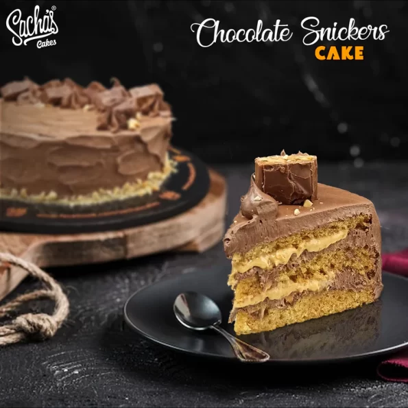 Send Chocolate Snickers Cake 2 lb from Sachas to Karachi