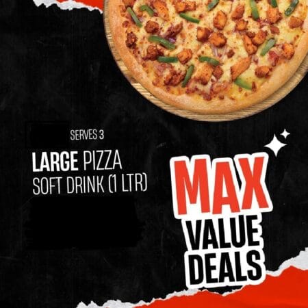 1 Large Pizza with 1 Liter Soft Drink by Pizza Max