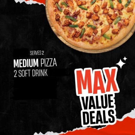 Medium Pizza 2 Regular Drinks by Pizza Max