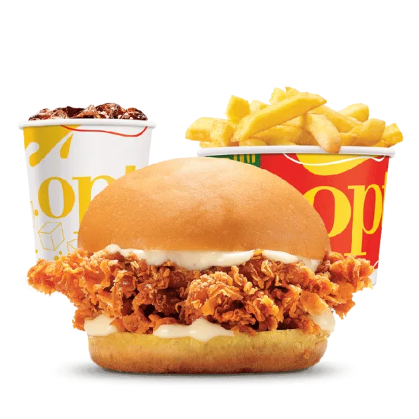 ShotGun Chicken Burger Combo from OPTP